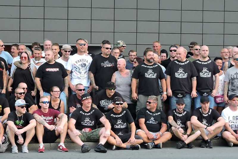 Die „Bürgerwehr“ zum Gruppenfoto am 27.08.2019 in Herne.