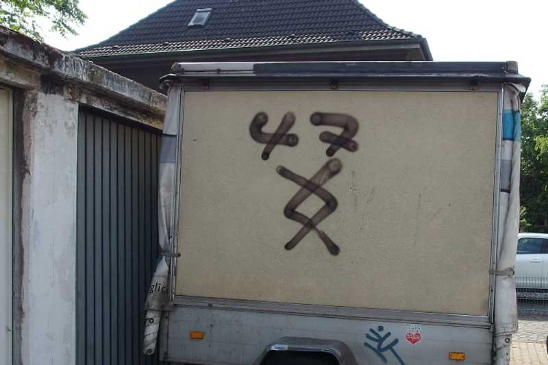 Die "Legion 47" hinterließ ihre Spuren im Duisburger Stadtbild.