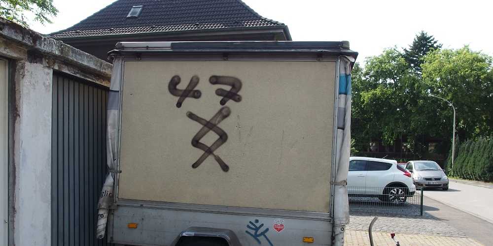 Die "Legion 47" hinterließ ihre Spuren im Duisburger Stadtbild.